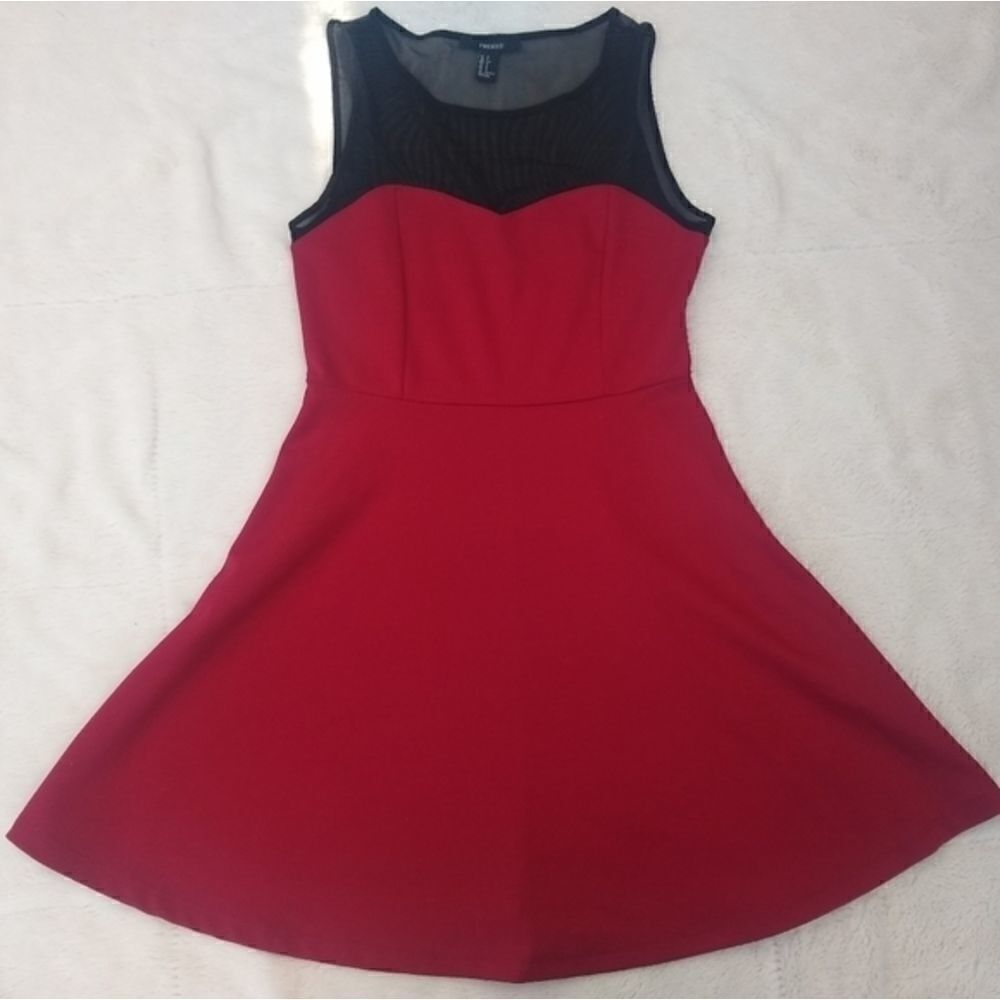 Forever 21 red and black dress sweetheart Valentine's
